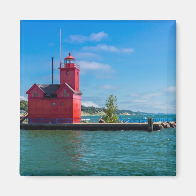 Holland Harbor Lighthouse Magnet (Vorne)