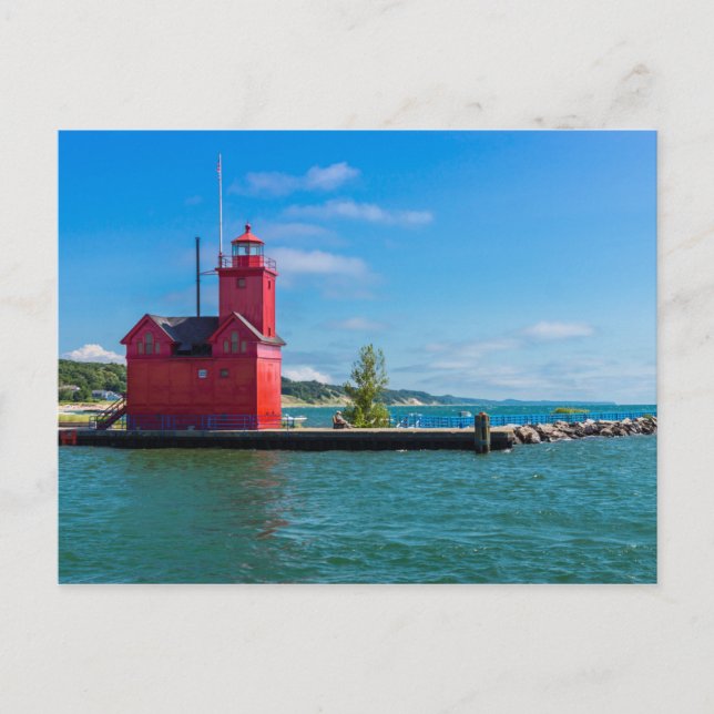 Holland Harbor Lighthouse Postcard Postkarte (Vorderseite)