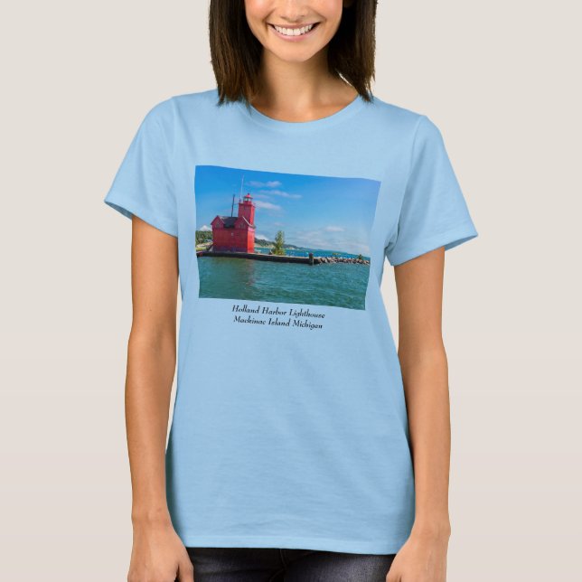 Holland Harbor Lighthouse T - Shirt (Vorderseite)