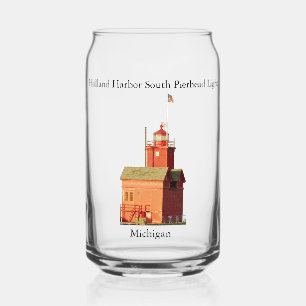 Holland Harbour South Pierhead Light glass Dosenglas