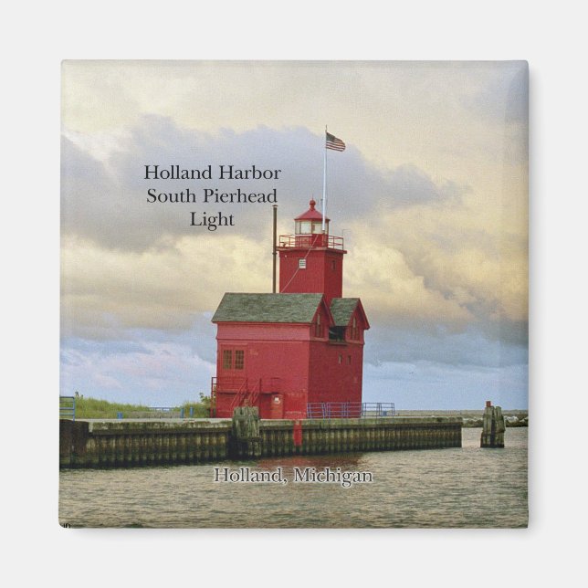 Holland Harbour South Pierhead Light Magnet (Vorne)