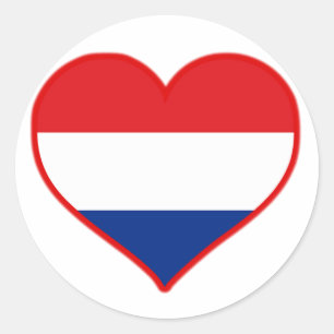 Holland Liebe Runder Aufkleber