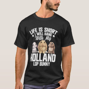 Holland Lop Bunny Plush Kostümbesitzer Mama Hollla T-Shirt