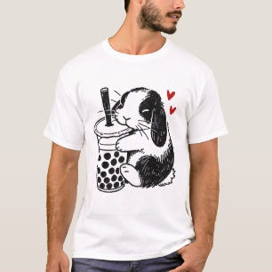 Holland Lop Kaninchen liebt Boby Tea Bunny und Bub T-Shirt