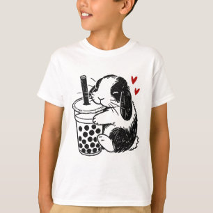 Holland Lop Kaninchen liebt Boby Tea Bunny und Bub T-Shirt