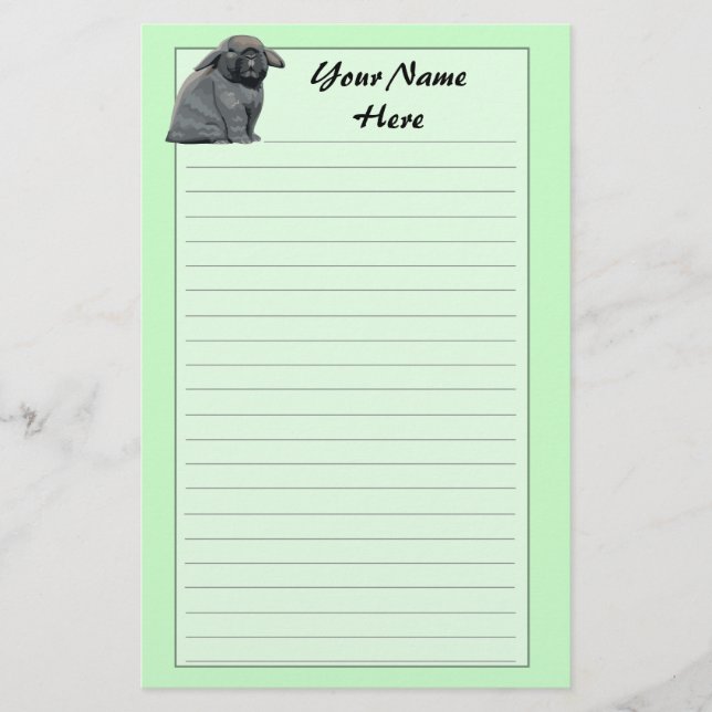 Holland Lop Stationäre Briefpapier (Vorderseite)