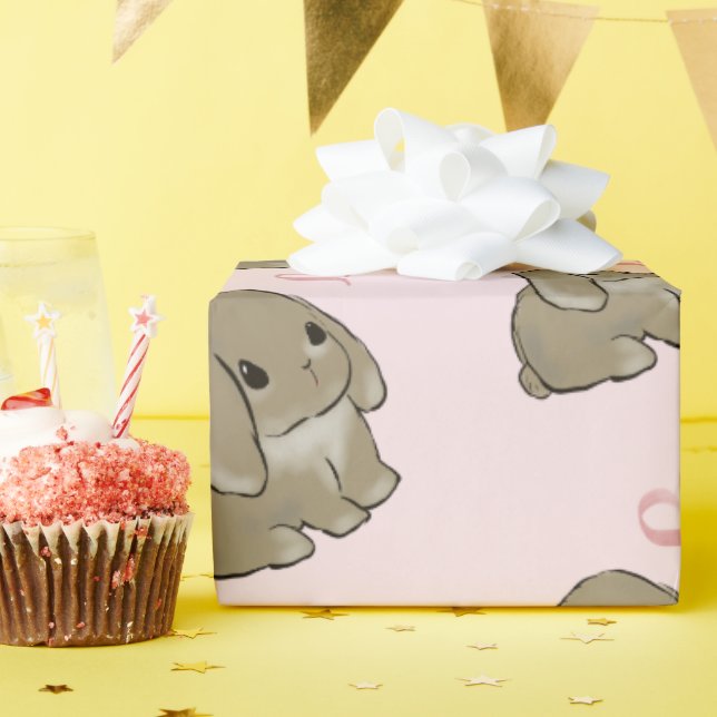 Holland lop with heart  geschenkpapier (Geburtstagsparty)