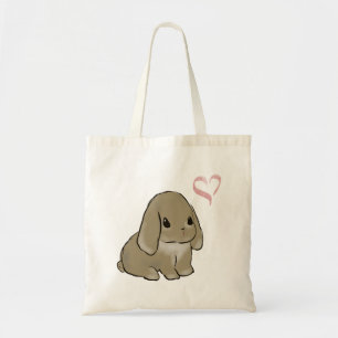 Holland lop with heart  tragetasche