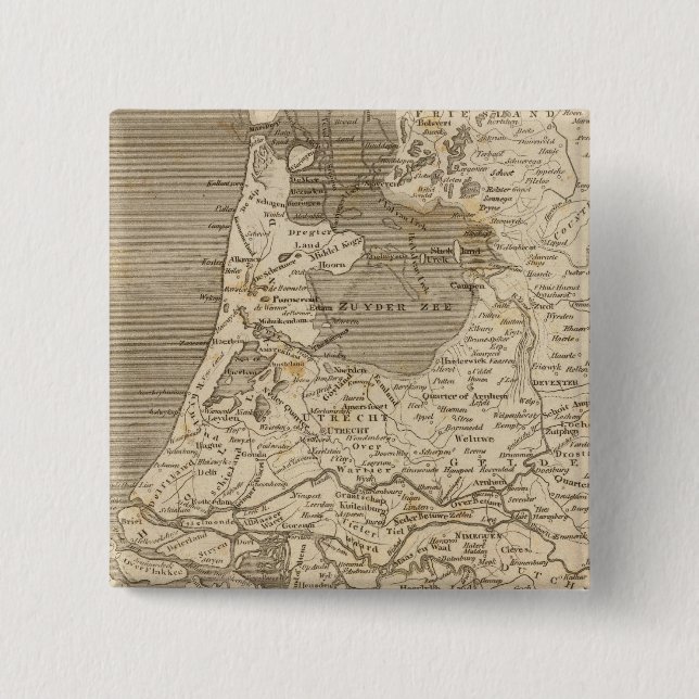 Holland Map von Arrowsmith Button (Vorderseite)