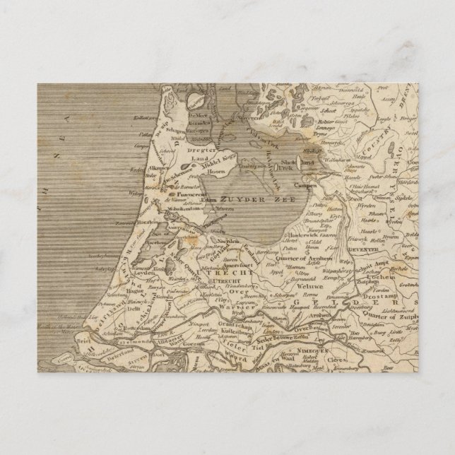 Holland Map von Arrowsmith Postkarte (Vorderseite)