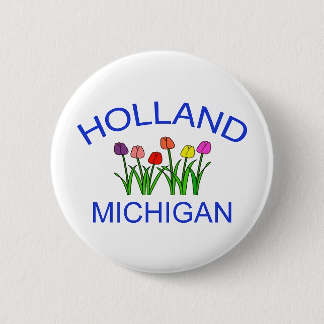 Holland, MI - w/Tulips Button (Vorderseite)