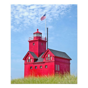 Holland Michigan Big Red Lighthouse Fotodruck