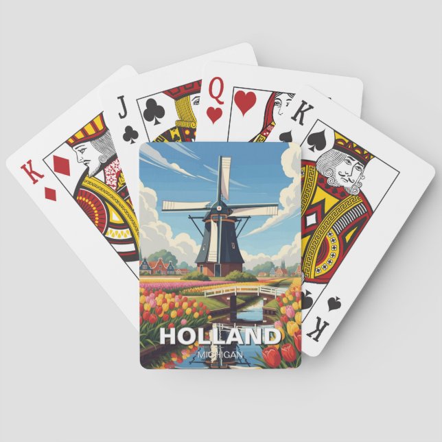 Holland Michigan Reise Spielkarten (Rückseite)
