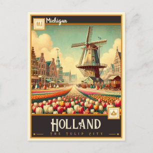 Holland, Michigan Vintage Postkarte