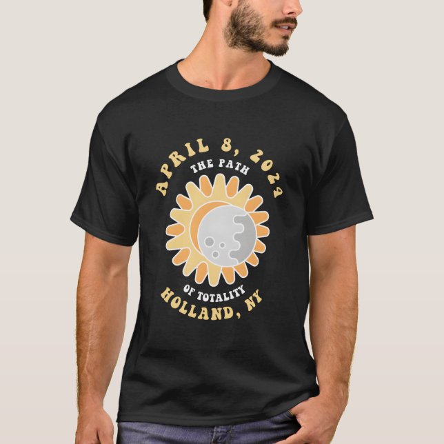 Holland New York Solar Eclipse April 8 2024 T-Shirt (Vorderseite)