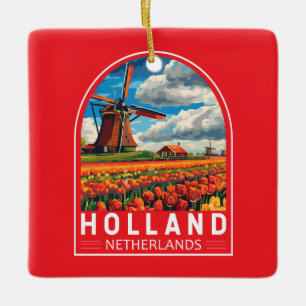 Holland Niederlande Reise Kunst Vintage Keramikornament