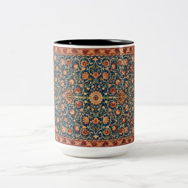 Holland Park Design (von William Morris) Zweifarbige Tasse (Mittel)
