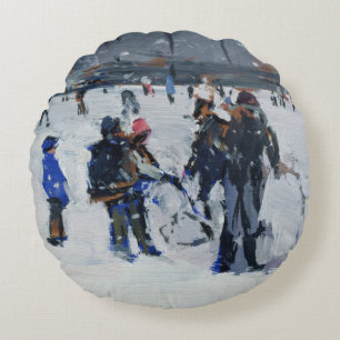 Holland-Park in Schnee 2009 Rundes Kissen