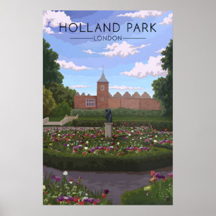 Holland Park London Reiseplakat Poster
