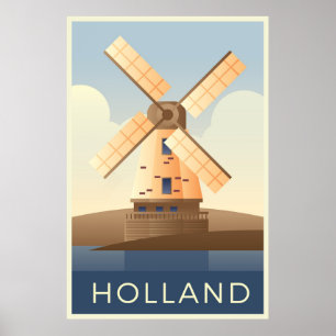 Holland Postkarten Poster