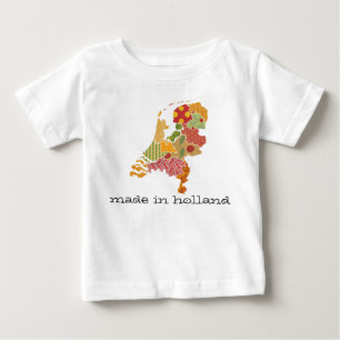 Holland Province Map Bohemisch Patchwork Style Baby T-shirt