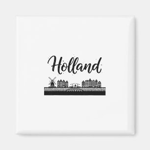 Holland Skyline Reise Urlaub Outfits Magnet