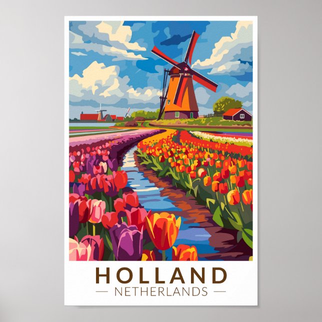 Holland Travel Art Vintag Poster (Vorne)