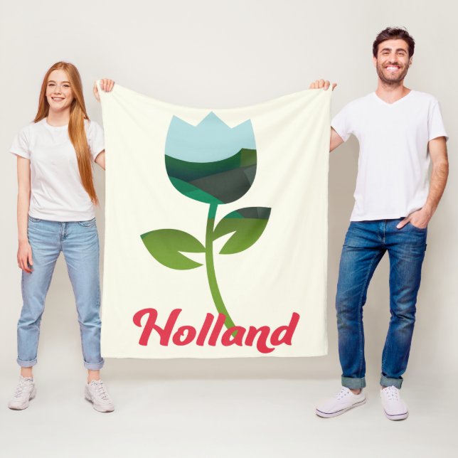 Holland Tulip Vacation Art Fleecedecke (Beispiel)