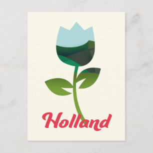 Holland Tulip Vacation Art Postkarte