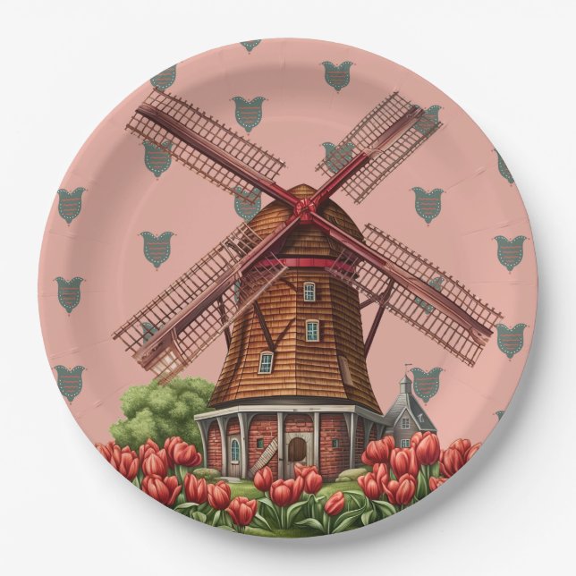 Holland Tulips Paper Plate Pappteller (Vorderseite)