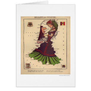 Holland- u. Belgien-Karikatur-Karte 1868