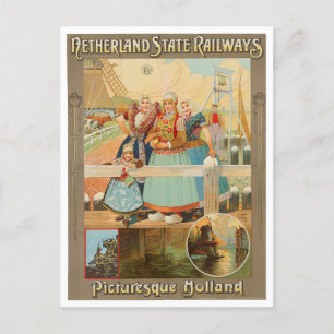 Holland Vintage-Reisepostkarte Postkarte