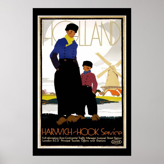 Holland Vintage Travel Poster (Vorne)