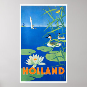 Holland Vintage Travel Poster wiederhergestellt