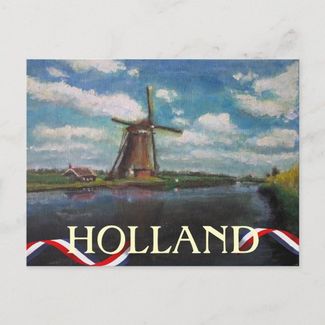 Holland Windmill Postcard Postkarte (Vorderseite)