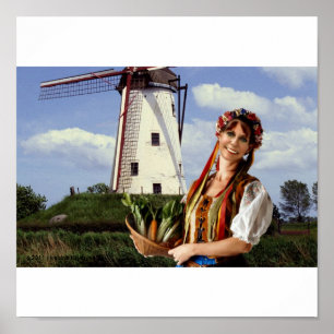 HOLLAND WINDMILL POSTER