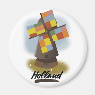 Holland-Windmühlen-Reiseposter Magnet