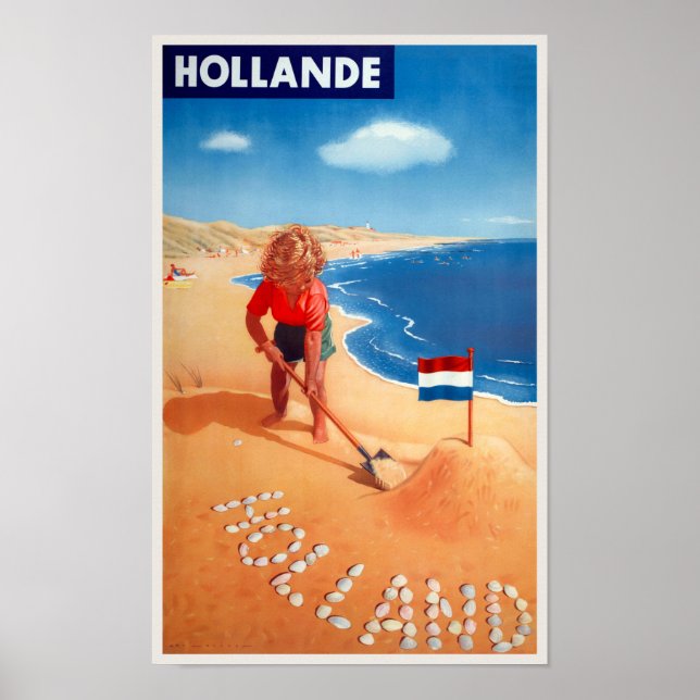 Hollande - Niederlande Vintage Poster (Vorne)