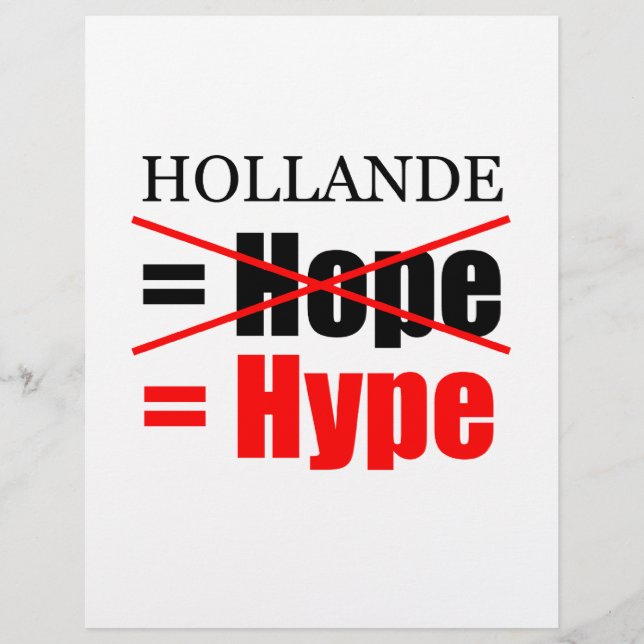 Hollande Not Hope but Hype - Letterhead (Vorderseite)