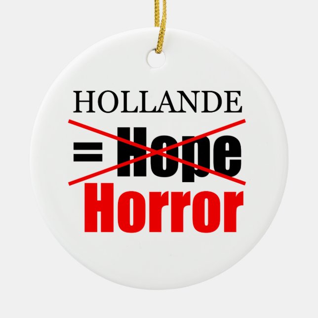 Hollande Not Hope = Horror - R Ornament (Vorne)