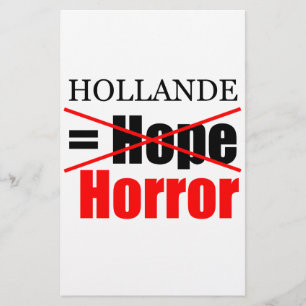 Hollande Not Hope = Horror - Stationierung Briefpapier
