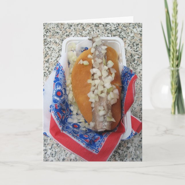 Holländer Broodje Heringe mit Karte (Vorderseite)