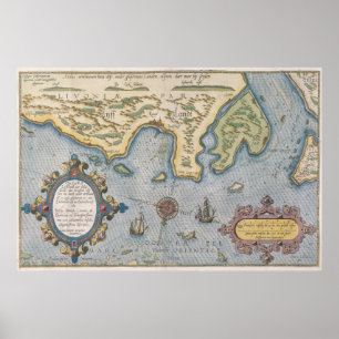 Holländergeschäftskarte der Ostsee Poster