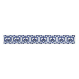 Holländisch Blue & White Style Cat Face for Animal Ripsband