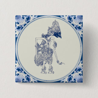 Holländisch-indonesische Schattenpuppe Delft Blauw Button