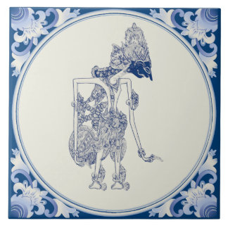 Holländisch-indonesische Schattenpuppe Delft Blauw Fliese