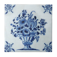 Holländische Delft Blume Arrangement Repro aus dem
