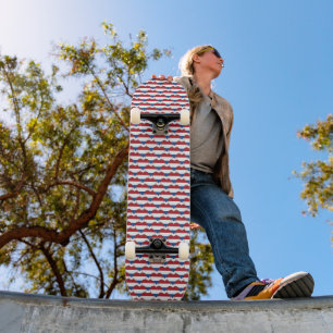 Holländische Flag Farben Herz Muster Patriotisch Skateboard