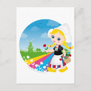 Holländische Frau Postkarte