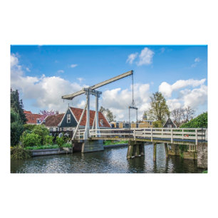 Holländische Holzbrücke Fotodruck